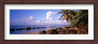 Framed Rocks on the beach, Anini Beach, Kauai, Hawaii, USA