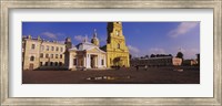 Framed Facade of a cathedral, Peter and Paul Cathedral, Peter and Paul Fortress, St. Petersburg, Russia