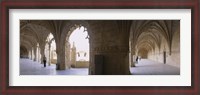 Framed Tourists at a monastery, Mosteiro dos Jeronimos, Belem, Lisbon, Portugal