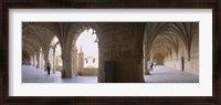Framed Tourists at a monastery, Mosteiro dos Jeronimos, Belem, Lisbon, Portugal