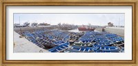 Framed Fishing boats moored at a dock, Essaouira Harbour, Essaouira, Morocco