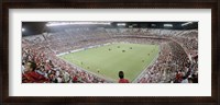 Framed Crowd in a stadium, Sevilla FC, Estadio Ramon Sanchez Pizjuan, Seville, Seville Province, Andalusia, Spain