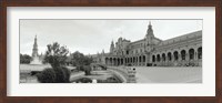 Framed Fountain in front of a building, Plaza De Espana, Seville, Seville Province, Andalusia, Spain