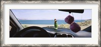 Framed Lake viewed through the windshield of a car, Pyramid Lake, Washoe County, Nevada, USA