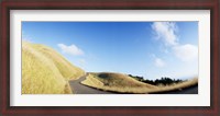 Framed Curved road on the mountain, Marin County, California, USA