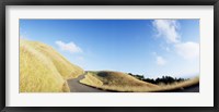 Framed Curved road on the mountain, Marin County, California, USA