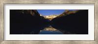 Framed Reflection of mountains in a lake, Lake Louise, Banff National Park, Alberta, Canada