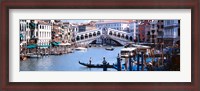 Framed Bridge across a river, Rialto Bridge, Grand Canal, Venice, Italy