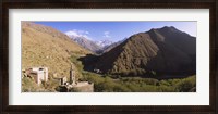 Framed Ruins of a village with mountains in the background, Atlas Mountains, Marrakesh, Morocco