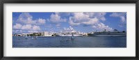 Framed Cruise ships docked at a harbor, Hamilton Harbour, Hamilton, Bermuda