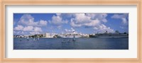 Framed Cruise ships docked at a harbor, Hamilton Harbour, Hamilton, Bermuda