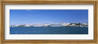 Framed Cruise ships docked at a harbor, Hamilton, Bermuda