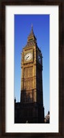 Framed Low angle view of a clock tower, Big Ben, Houses of Parliament, London, England