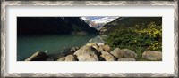 Framed Stones at the lakeside, Lake Louise, Banff National Park, Alberta, Canada