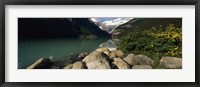 Framed Stones at the lakeside, Lake Louise, Banff National Park, Alberta, Canada