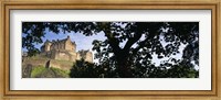 Framed Low angle view of a castle, Edinburgh Castle, Princes Street Gardens, Edinburgh, Scotland