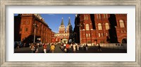 Framed Tourists walking in front of a museum, State Historical Museum, Red Square, Moscow, Russia