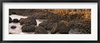 Framed Basalt columns of Giant's Causeway, Antrim Coast, Northern Ireland.