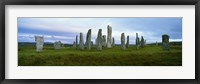 Framed Calanais Standing Stones, Isle of Lewis, Outer Hebrides, Scotland.