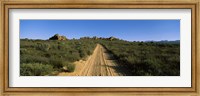 Framed Dirt road passing through a landscape, Kouebokkeveld, Western Cape Province, South Africa