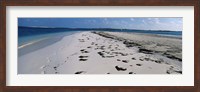 Framed Footprints on the beach, Cienfuegos, Cienfuegos Province, Cuba