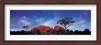 Framed Low angle view of a sandstone, Olgas, Uluru-Kata Tjuta National Park, Northern Territory, Australia