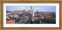 Framed High angle view of a town, Cesky Krumlov, South Bohemian Region, Czech Republic