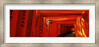Framed Torii gates of a shrine, Fushimi Inari-Taisha, Fushimi Ward, Kyoto, Kyoto Prefecture, Kinki Region, Honshu, Japan