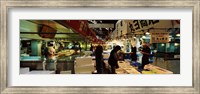 Framed Customers buying fish in a fish market, Tsukiji Fish Market, Tsukiji, Tokyo Prefecture, Kanto Region, Japan