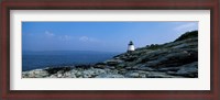 Framed Castle Hill Lighthouse at the seaside, Newport, Newport County, Rhode Island, USA