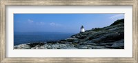 Framed Castle Hill Lighthouse at the seaside, Newport, Newport County, Rhode Island, USA