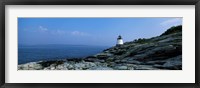 Framed Castle Hill Lighthouse at the seaside, Newport, Newport County, Rhode Island, USA