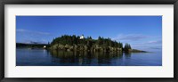 Framed Island in the sea, Bear Island Lighthouse off Mount Desert Island, Maine