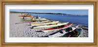 Framed Kayaks on the beach, Third Beach, Sakonnet River, Middletown, Newport County, Rhode Island (horizontal)