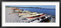 Framed Kayaks on the beach, Third Beach, Sakonnet River, Middletown, Newport County, Rhode Island (horizontal)