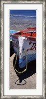 Framed Two fishing boats on the beach, Mazatalan, Mexico