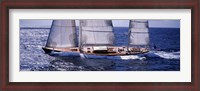 Framed Sailboat in the sea, Antigua (horizontal)