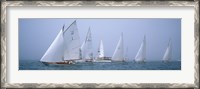 Framed Yachts racing in the ocean, Annual Museum Of Yachting Classic Yacht Regatta, Newport, Newport County, Rhode Island, USA