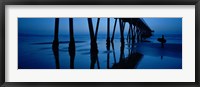 Framed Silhouette of a pier, Hermosa Beach Pier, Hermosa Beach, California, USA