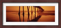 Framed Silhouette of a pier at sunset, Hermosa Beach Pier, Hermosa Beach, California, USA