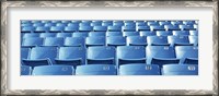 Framed Empty blue seats in a stadium, Soldier Field, Chicago, Illinois, USA