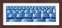 Framed Empty blue seats in a stadium, Soldier Field, Chicago, Illinois, USA