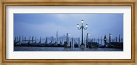 Framed Gondolas in a canal, Grand Canal, St. Mark's Square, San Giorgio Maggiore, Venice, Veneto, Italy