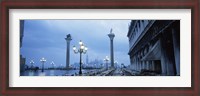 Framed Tables and chairs at a restaurant, St. Mark's Square, Grand Canal, San Giorgio Maggiore, Venice, Veneto, Italy