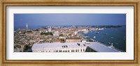 Framed High angle view of a city, Grand Canal, St. Mark's Campanile, Doges Palace, Venice, Veneto, Italy