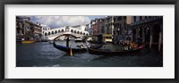 Framed Tourists on gondolas, Grand Canal, Venice, Veneto, Italy