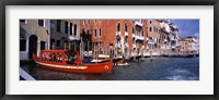 Framed Red Gondola, Grand Canal, Venice, Veneto, Italy