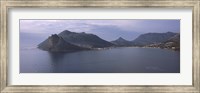 Framed Town surrounded by mountains, Hout Bay, Cape Town, Western Cape Province, Republic of South Africa