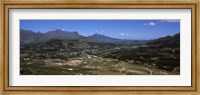 Framed Aerial view of a valley, Franschhoek Valley, Franschhoek, Simonsberg, Western Cape Province, Republic of South Africa