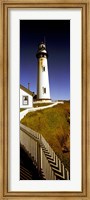 Framed Lighthouse on a cliff, Pigeon Point Lighthouse, California, USA